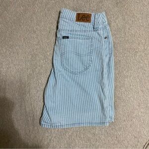 Lee Light Blue Striped Shorts